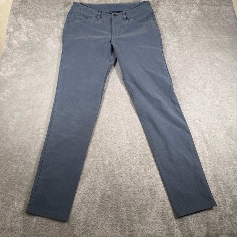 Lululemon ABC Pants Mens 33 Heathered Navy Classic Tech Canvas Casual Stretch